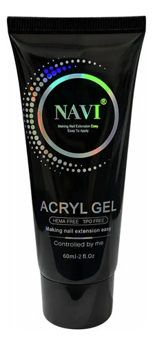 Polygel Acryl Gel Navi 60ml para Uñas Esculpidas Clear 001 · 17404 · foto 01