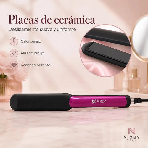 Plancha de Pelo Exxtra Tech NHS-870 de Cerámica Violeta · 17109 · foto 03