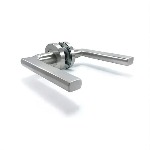 Manija Picaporte Doble Modelo Plano Acero Inox 5 Unidades