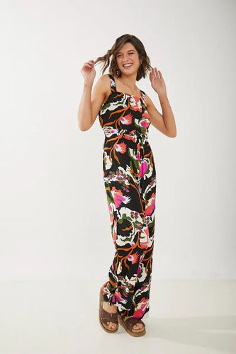 Mono Enterito Estampado Largo Mujer Corte Palazzo Rimmel