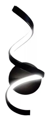 Aplique Velador Twister Wall Gris Con Luz Neutra