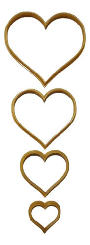 Moldes Cortantes Corazones 4p