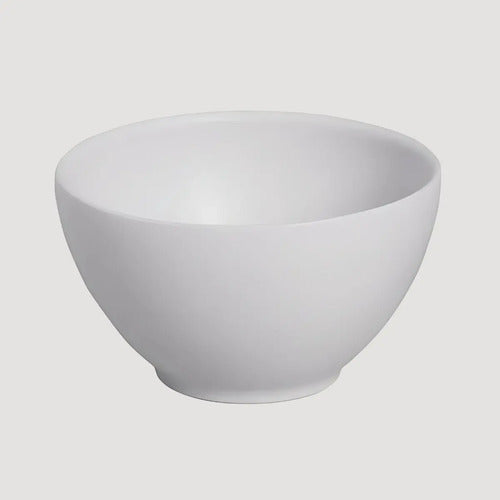 Bowls X6 De Cerámica Gres Blanco Ceniza (mate) 540ml Blanco
