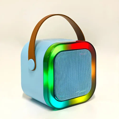 Parlante Karaoke Mti Rgb K12 Portátil 10w Inalámbrico Celeste