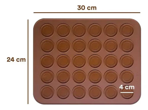 Molde de Silicona para 30 Macarons Antiadherente Marrón · 16010 · foto 04