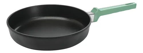 Set De Cocina X2 Sartén 24cm + Cacerola 24cm De Aluminio Fundido Con Recubrimiento Antiadherente Sin Pfoa Verde Tio Tito Verde Esmeralda
