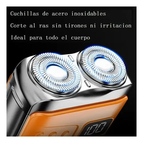 Afeitadora Portátil Recargable para Cuerpo Entero con Carga USB Azul · 17199 · foto 04