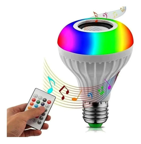 Ampolleta Led Rgb Parlante Bluetooth 12w Multicolor