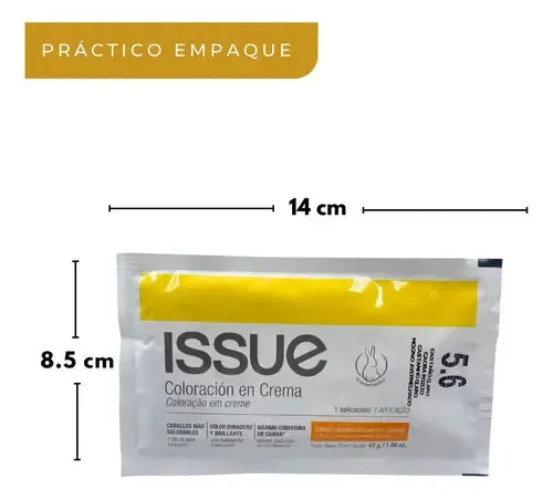 Tinte Capilar En Crema. Issue Baseline. Sachet 47g Tono 5.6 Castaño Claro Caoba Rojizo