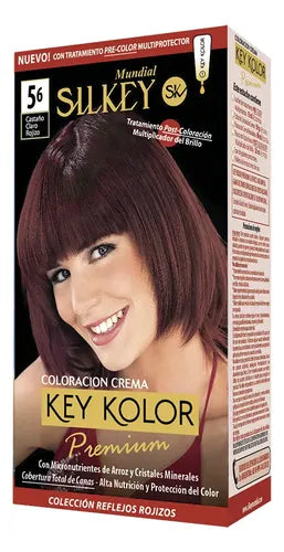Silkey Key Kolor Premium Kit Color Masaromas Tono 5.6 Castaño Claro Rojizo · 17339 · foto 01