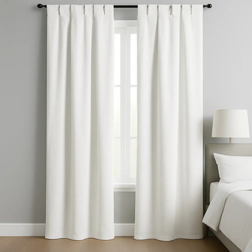 Cortina Ragazza Lisa 2 M X 1.35 Para Interiores Blanco