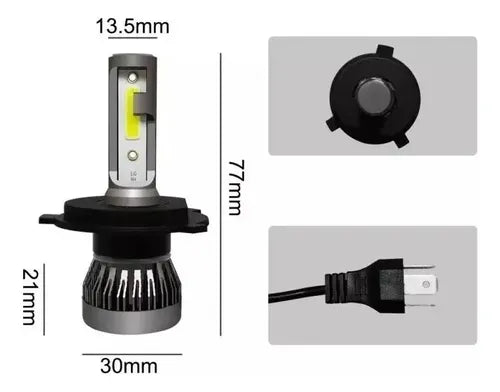 Led Cree Mini Y3 Moto Alta/baja 22.000lm Ultra Slim H4 / Hs1
