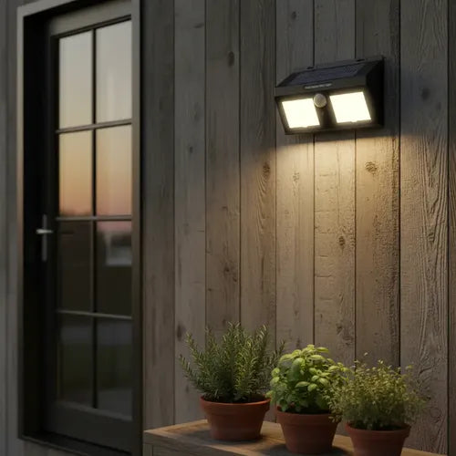 Lámpara De Pared Genérica-180 Led 2 Unidades Negro