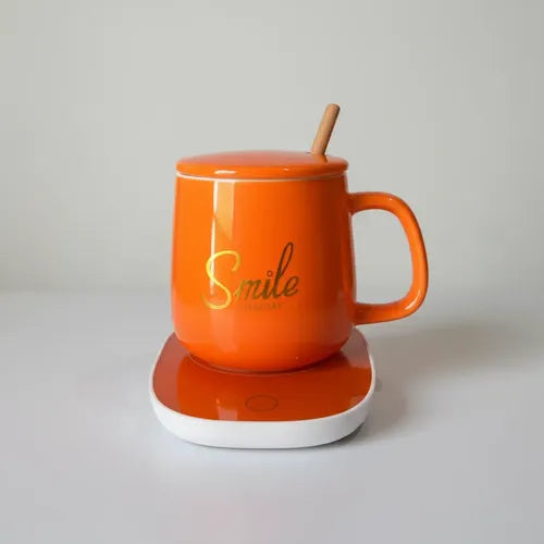 Taza Con Calentador Eléctrica Taza Café / 4 Colores Blanco