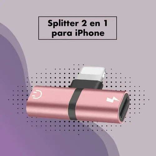 Adaptador 2 En 1 Splitter Carga Audio Para iPad iPhone Premi