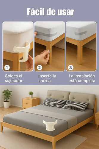Sujeta Sabanas Traba Soporte Esquinero Cama Pack X4u