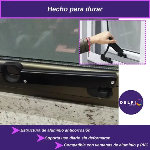 Brazo de Empuje Bronzen para Ventana Proyectante 16cm Modena Negro · 20722 · foto 04