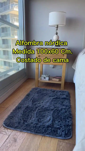 Alfombra Fimeli Pelo Largo 100x60 Cm 100 M 60 M Turquesa