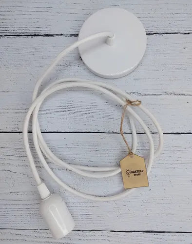 Colgante De Techo C/base Floron Y Cable