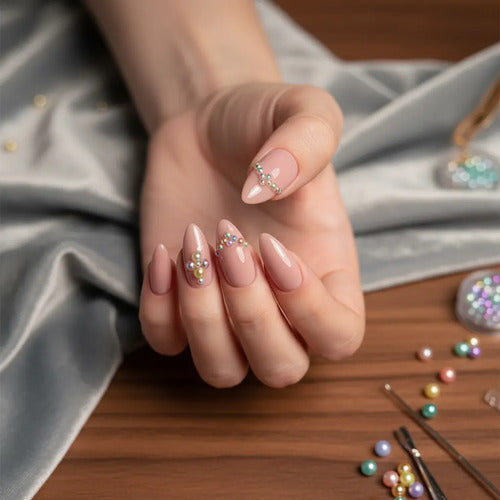 Perlas De Colores Decorativas Para Uñas X 12