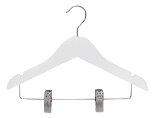 Pack de 10 Perchas de Madera Blancas con Ganchos para Niños · 15895 · foto 05