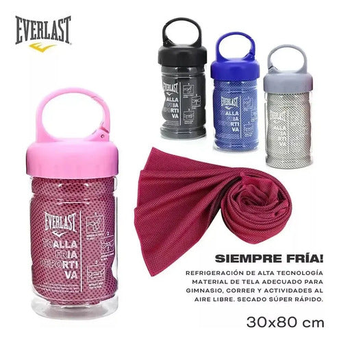 Toalla de Microfibra Everlast Secado Rápido para Running Negro · 17001 · foto 05