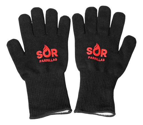 Guantes Aramida Asador Resistente A Altas Temperatura Sor