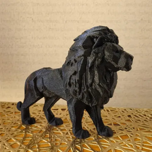 Estatua León Original Samago Escultura Decorativa 14cm Negro