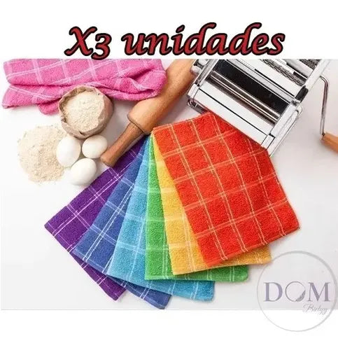 Repasadores Top Gourmet 38x54 Cm. Varios Colores X3