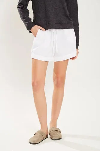 Short Tiro Alto De Lino Con Elastano Koxis Mujer Blanco S
