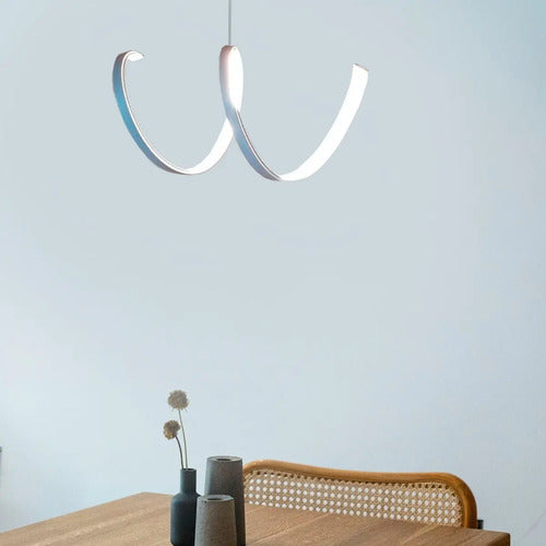 Lámpara Colgante Led Rulo Loop 35w Enertech Deco Moderna