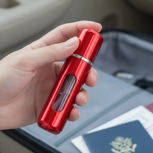 Atomizador Perfume Mini Recargable Para Viaje Portátil Rojo