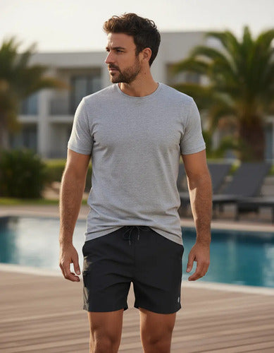 Malla Lisa Traje De Baño Short Liso Negro Lisa S