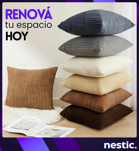 Funda Almohadón Terciopelo Suave Pana Felpa Living Cama
