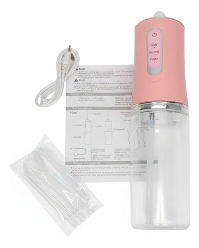 Irrigador Bucal Tiferet Portátil 3 Modos 4 Boquillas Recargable Rosa · 17371 · foto 01