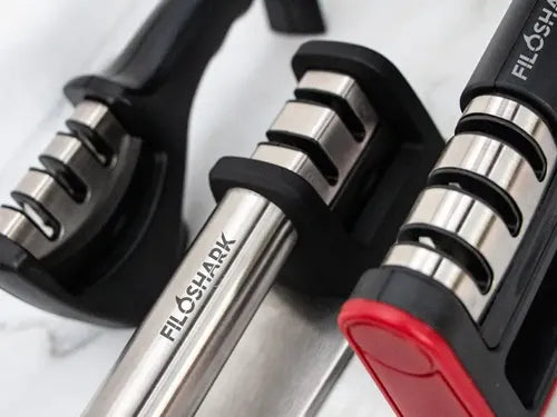 Afilador De Cuchillos Profesional 3 En 1 Filoshark 105 Negro