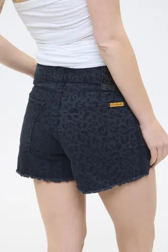 Shorts Jean Cher Mix Pantera Black Mujer Algodón Negro
