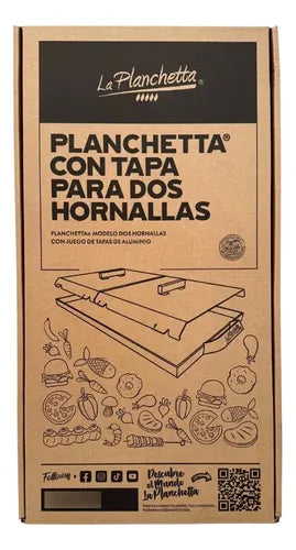 Plancheta Original 2 Hornallas Con Tapa- La Planchetta