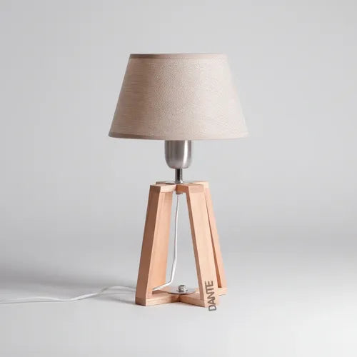 Velador Lampara Mesa Nórdico Madera Para