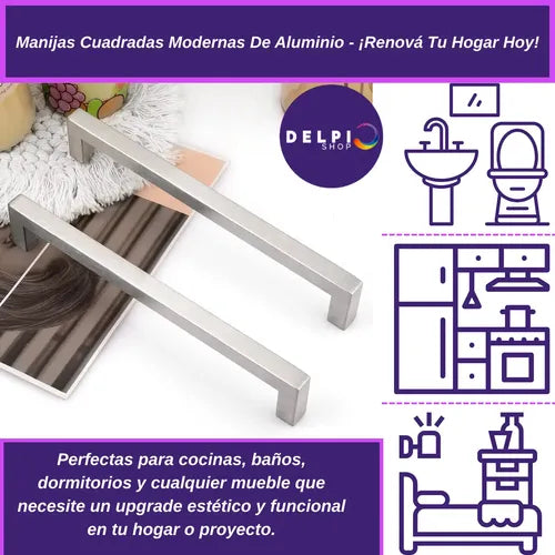 Manija Tirador Para Mueble 128mm Acero I