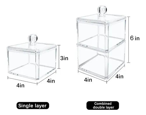 Organizador De Maquillaje Y Cosmeticos Doble De Acrilico
