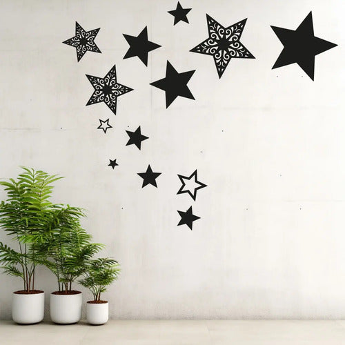 Cuadro Madera Calado Moderno Mandala Estrellas Cielo Imback