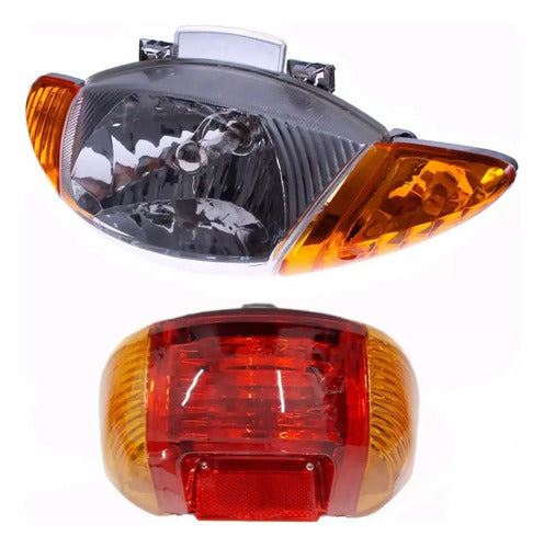 Kit Faro Optica Completo Para Moto 110 Ver Compatibilidad