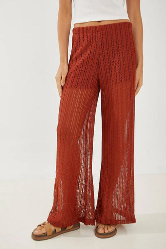 Pantalon Crochet Rimmel Terracota M