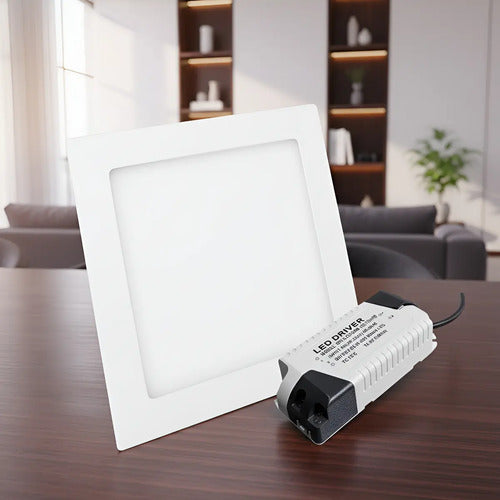 Plafon Led N2m 24w Cuadrado Blanco 30x25