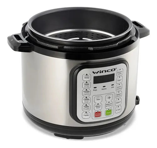 Olla A Presión Multifunción Winco W140 5l Negro/gris 50/60hz