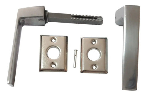 Manija Picaporte Aluminio Biselada Pulid