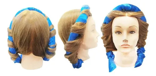 Banda Rizadora Jessamy sin Calor con 2 Scrunchies de Raso Antifrizz Blanco · 17130 · foto 04