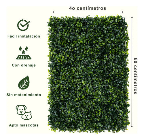 Jardin Vertical Artificial De Cesped Para Pared Planta Inter
