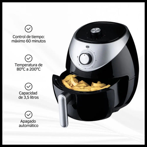 Freidora Aire Dinax 3.5l Afr1401 1400w Negro